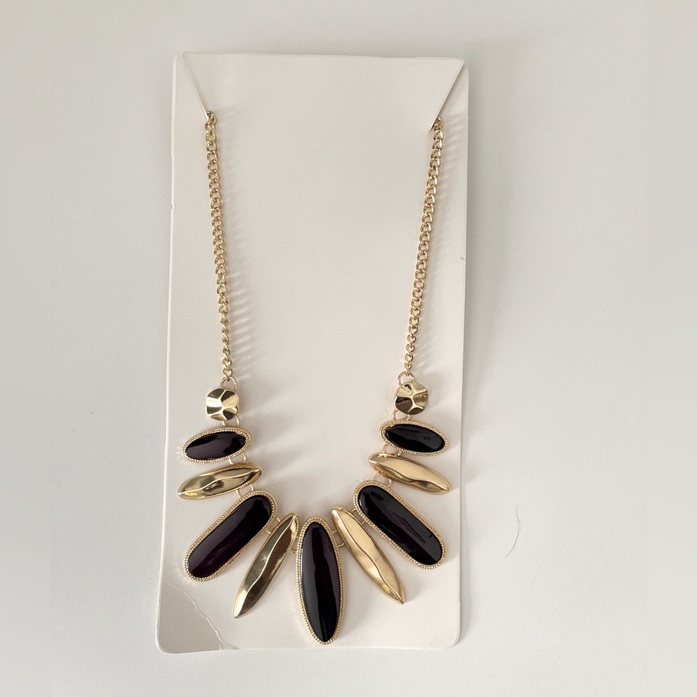 Black and Gold plated necklace